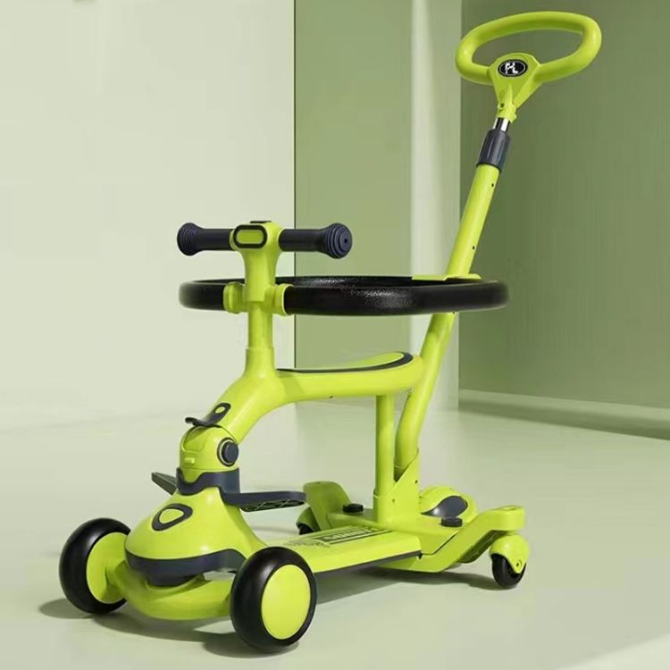 Wholesale 3-in-1 Kids Scooter with Push Bar Cheap Kick Scooter Child Toy Popular 3-Wheel Design with Seat