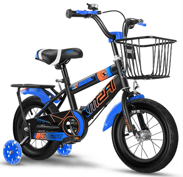2025 Kids' Bicycle for Boys and Girls Aged 2-9 Training Wheels Included 12-18-Inch Wheel for Toddlers