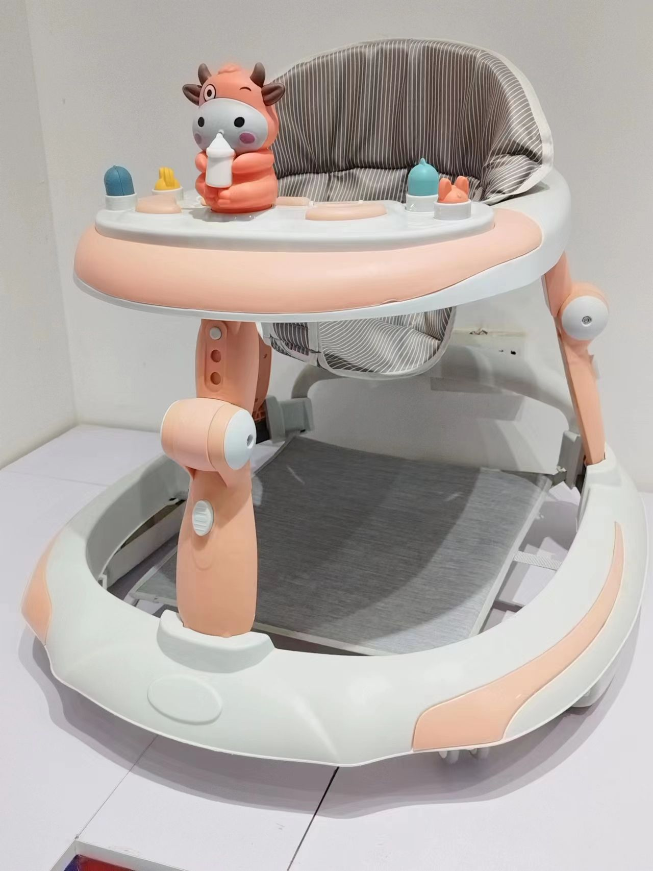 2025 High Quality Wheel Baby Walker Anti-O-Leg Plastic Multi-Function Push Kids' Baby Walker Learning Feature Gift Babies