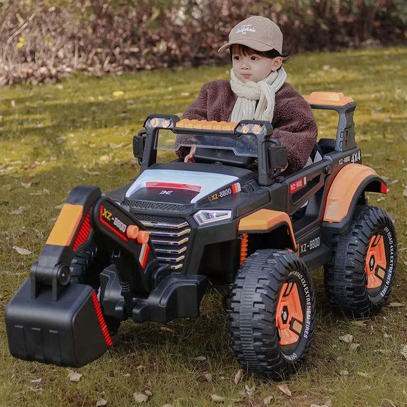 Wholesale 12V Battery Electric Excavator Ride-on Toy for Kids Children's Plastic Beach Excavator Car for Baby