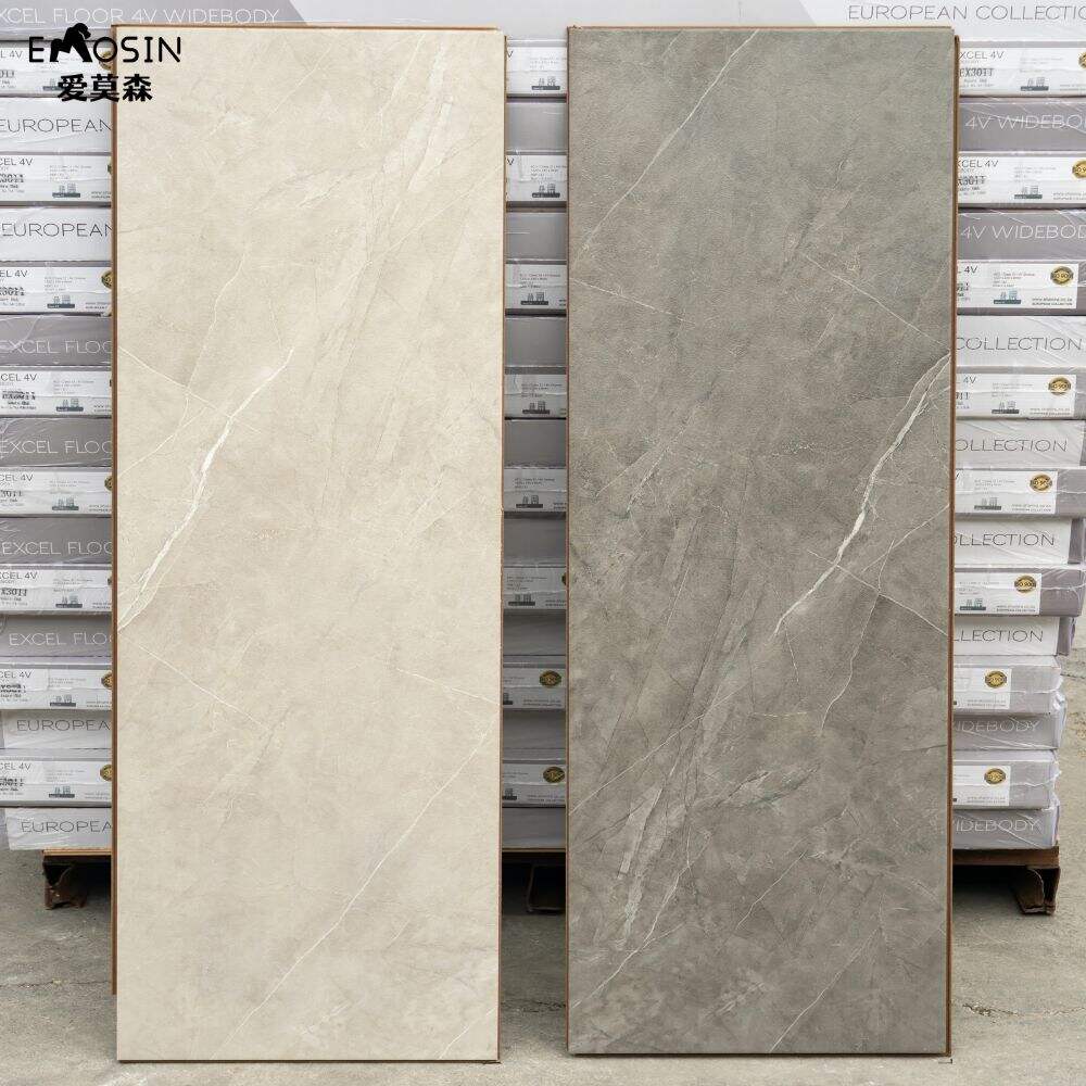 White marble effect laminate flooring