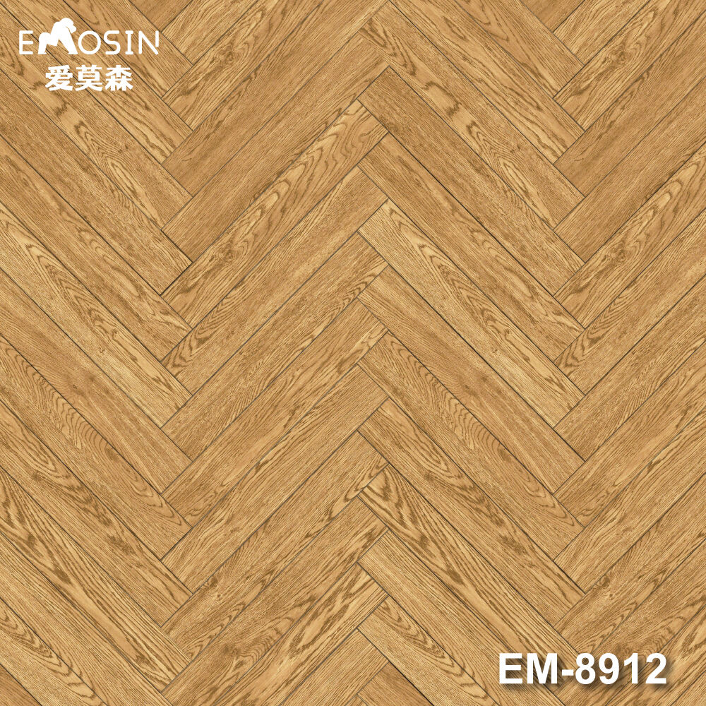 Lantai laminasi efek herringbone