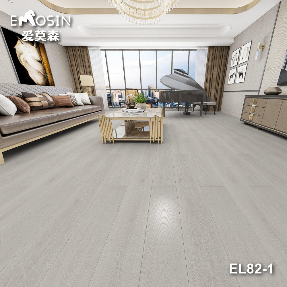 Pavimento in legno laminato grigio