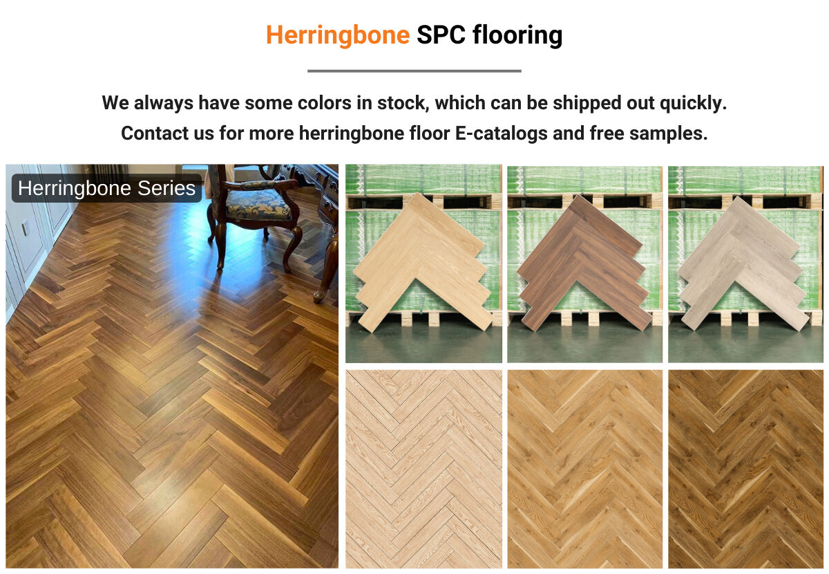 Rigid core spc herringbone factory