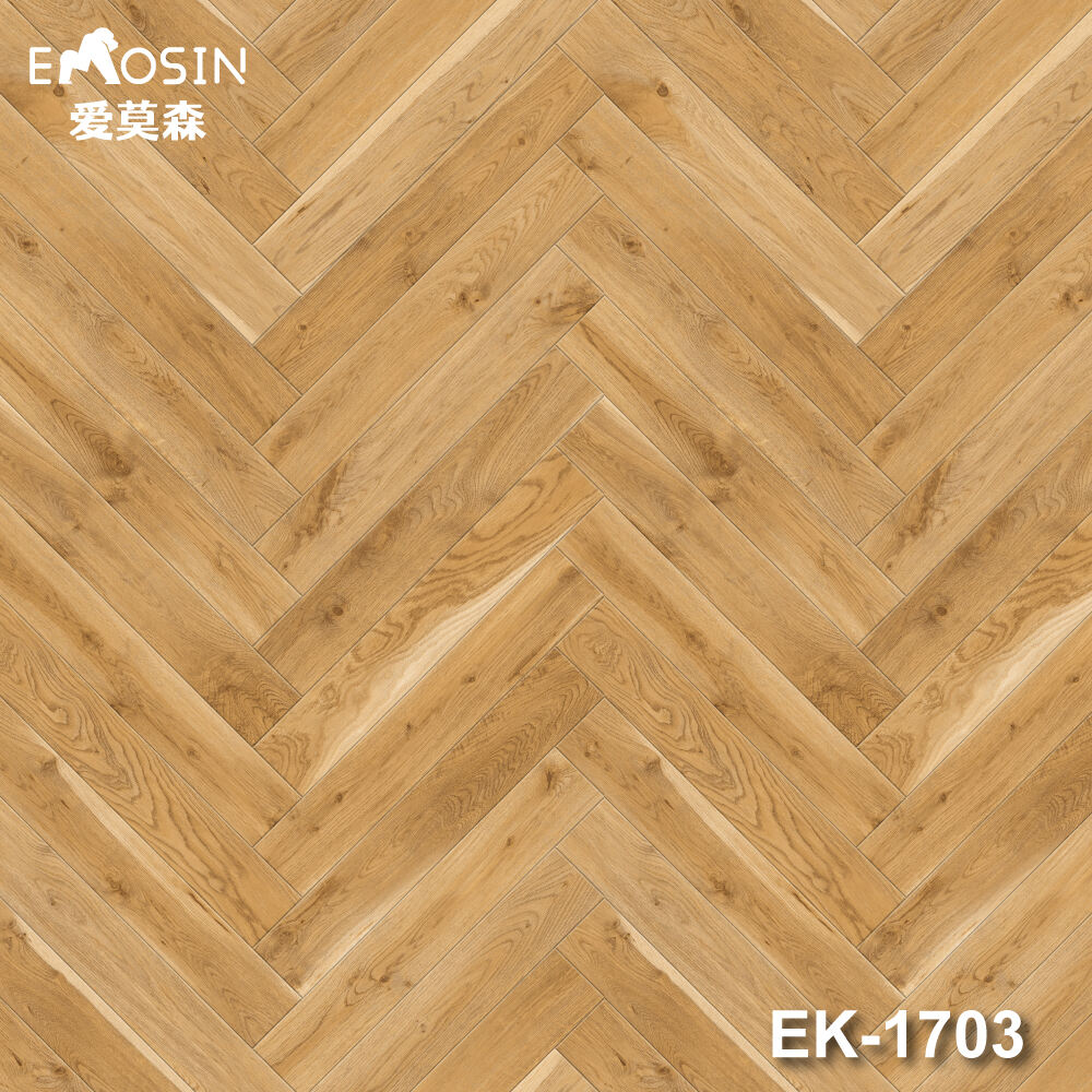 Lantai laminat gaya herringbone yang murah