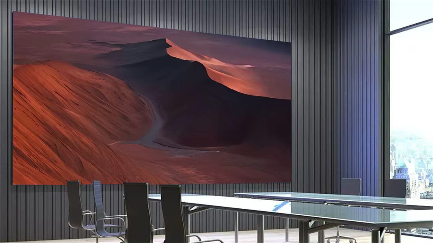 Front maintenance LED display module replacement for office meeting room