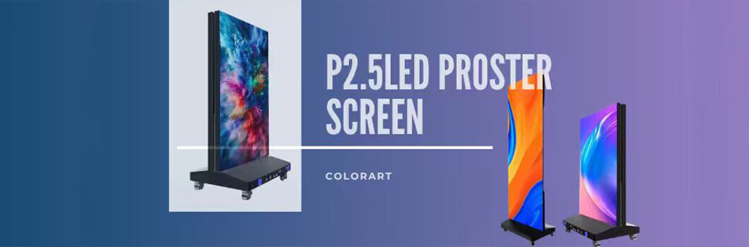 Ultra-slim P2.5 LED poster screen standalone display for retail advertising