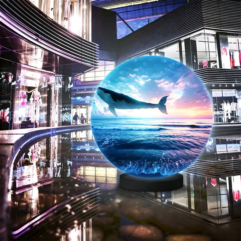 360 degree custom sphere LED display installation for museum and commercial exhibition by Colorar