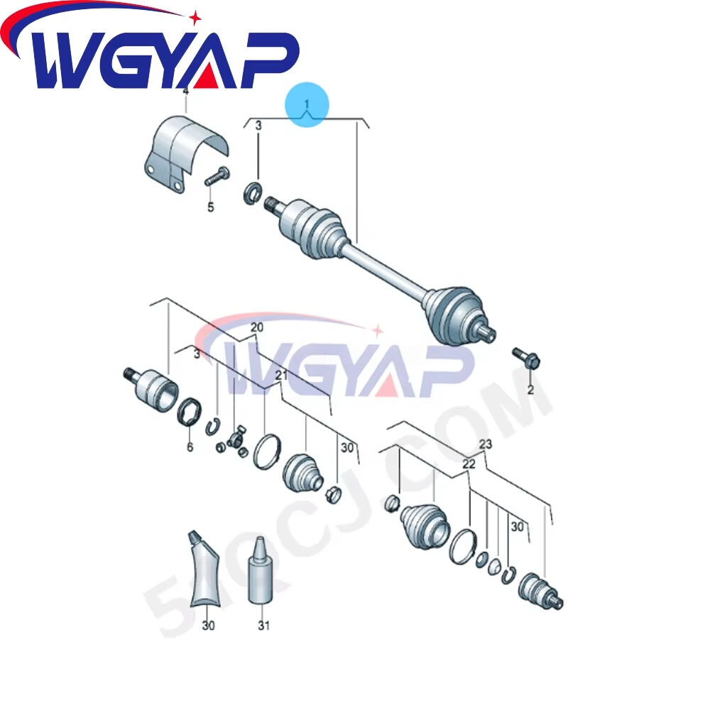 WGYAP OEM Axle Shaft for Volkswagen TAOS Driver Side Automotive Wagon 5Q6 407 271 L and 5Q6 407 272 Q Compatible