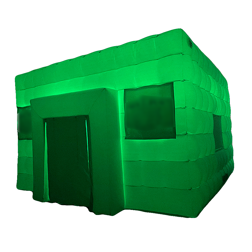 Green fluorescent square inflatable tent