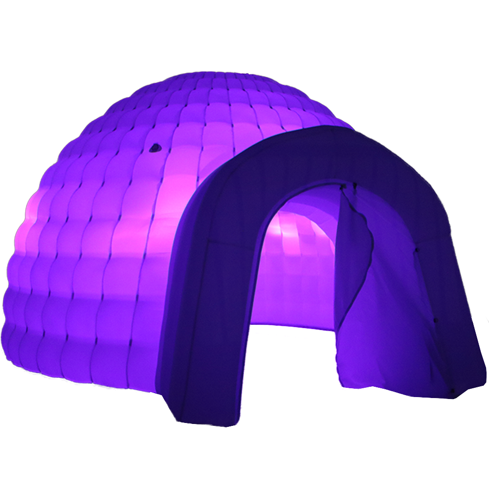  Purple light dome inflatable tent