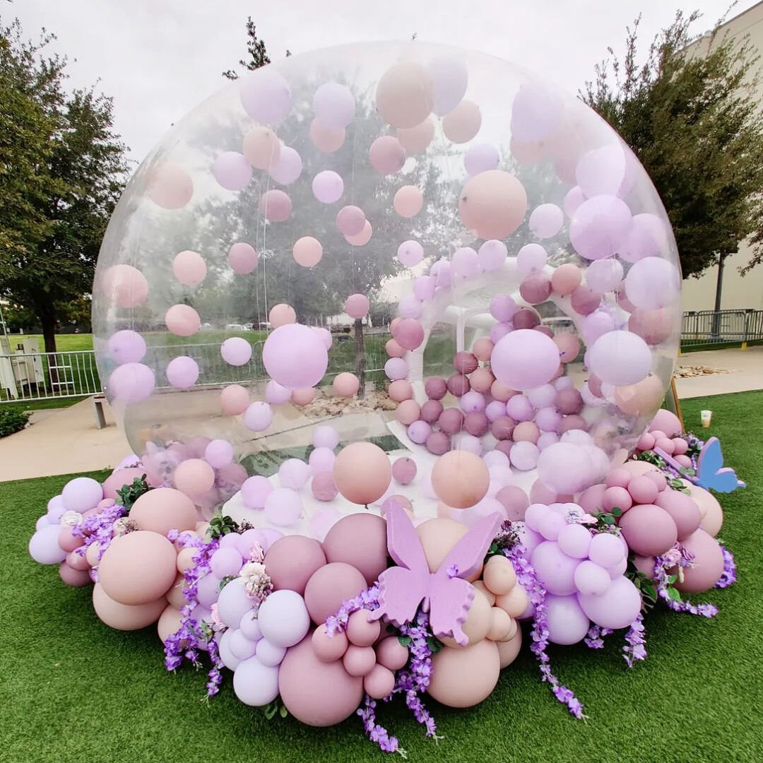 Pink Inflatable Bubble House