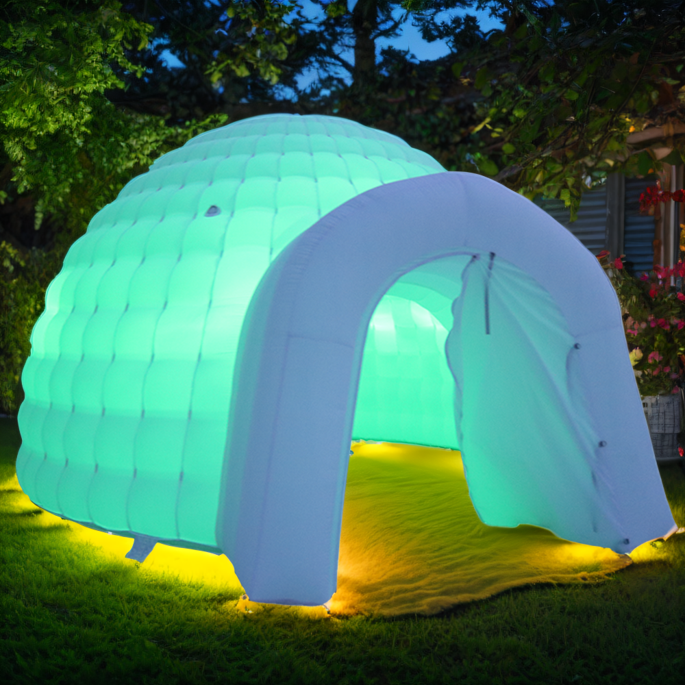 Inflatable Igloo Tent with LED Lights