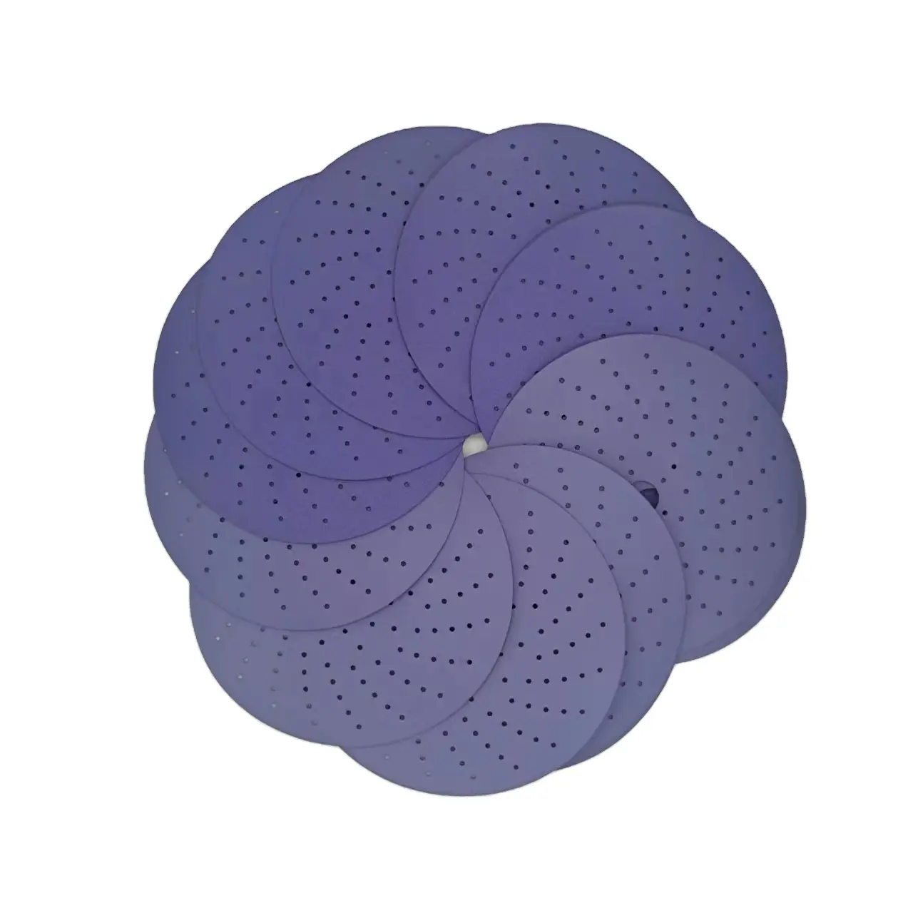 PANGEA hook and loop purple Cyclone hole type ceramic sanding disc for wood