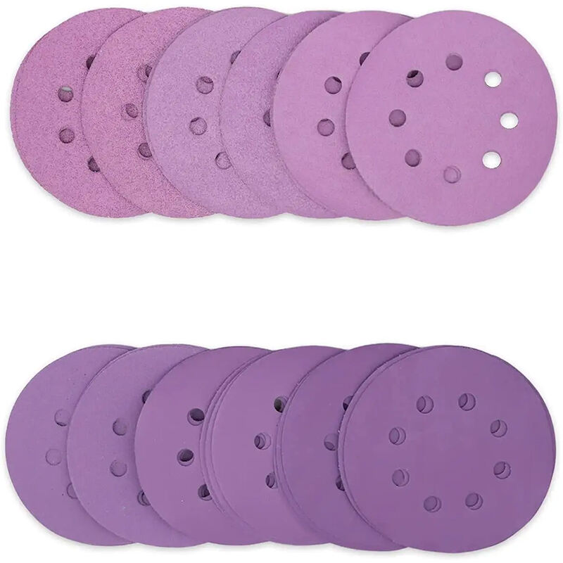 Pangea Round Purple Ceramic Hook and Loop Sanding Disco Sand Disc for Polishing