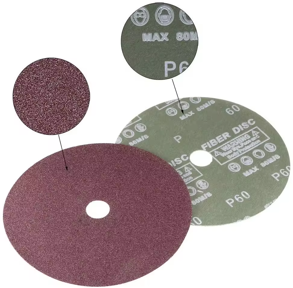 100mm Abrasives Fiber Disc Red Aluminium Oxide Resin Fiber Disc for Grinding Metal Hard Wood Furniture