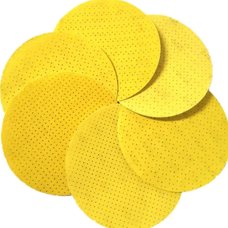 Drywall Sanding Abrasive Disk Mixed 25 PACK 225 Mm Yellow Grit 80 100 120 Abrasive Disc 9 Inch 225mm Aluminum Oxide