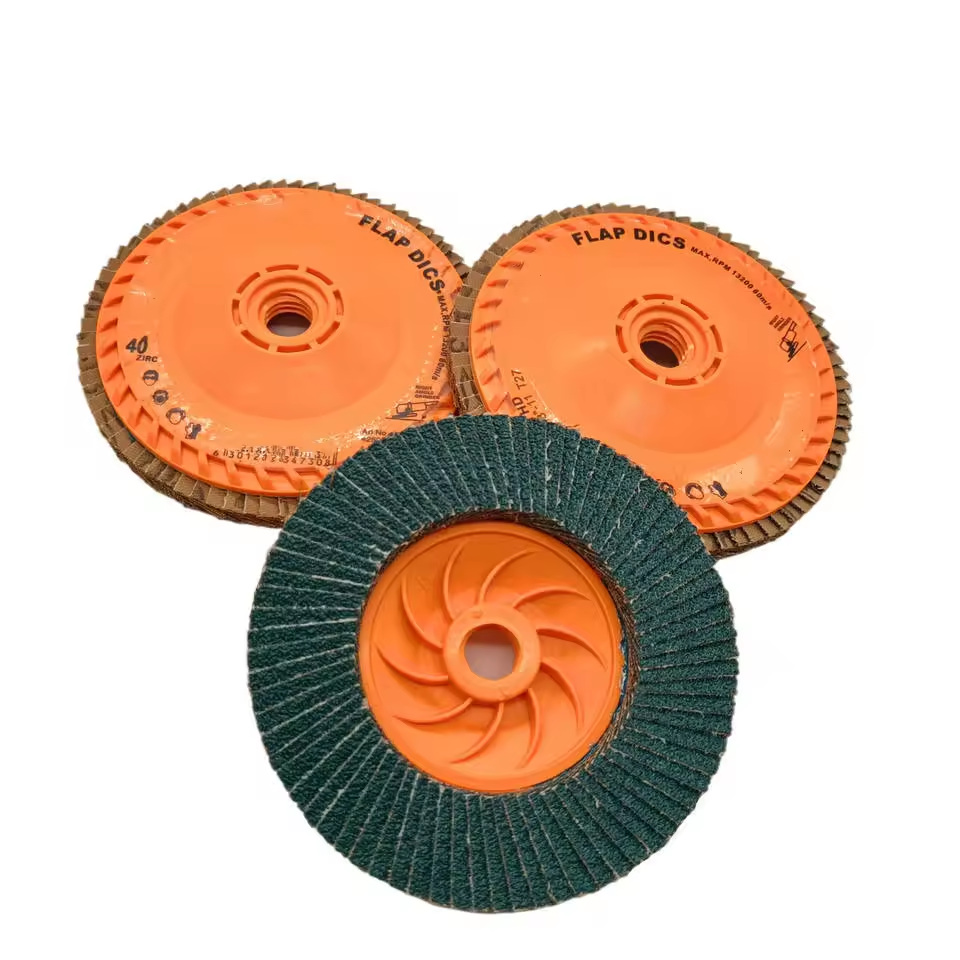 115mm nylon backing Zirconium flap discs for grinding P40 grit