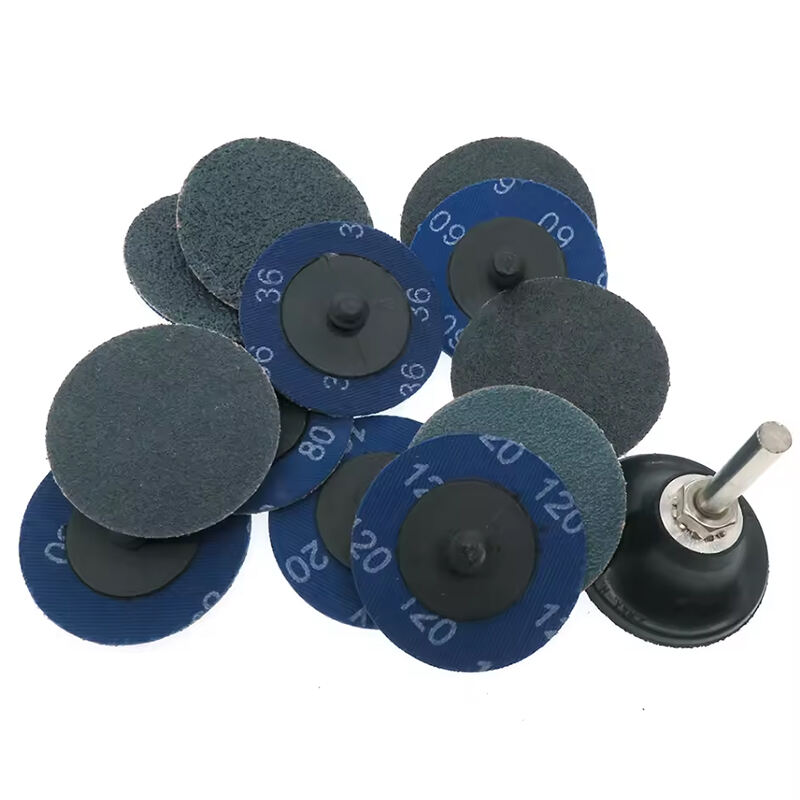 23 Inch Roll Lock Disc Sanding Discs Set Fits Air Die Grinder Aluminum Oxide Quick Change Disk Roll Lock Assortment