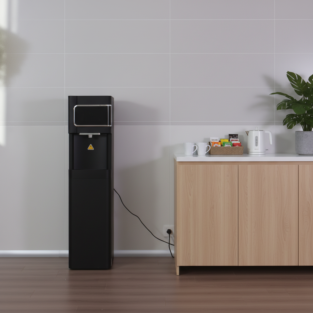 جهاز تبريد وتوزيع مياه ساخنة وباردة كهربائي مستقل بنظام POU وUF، مناسب للمنزل والفنادق، بجسم بلاستيكي
