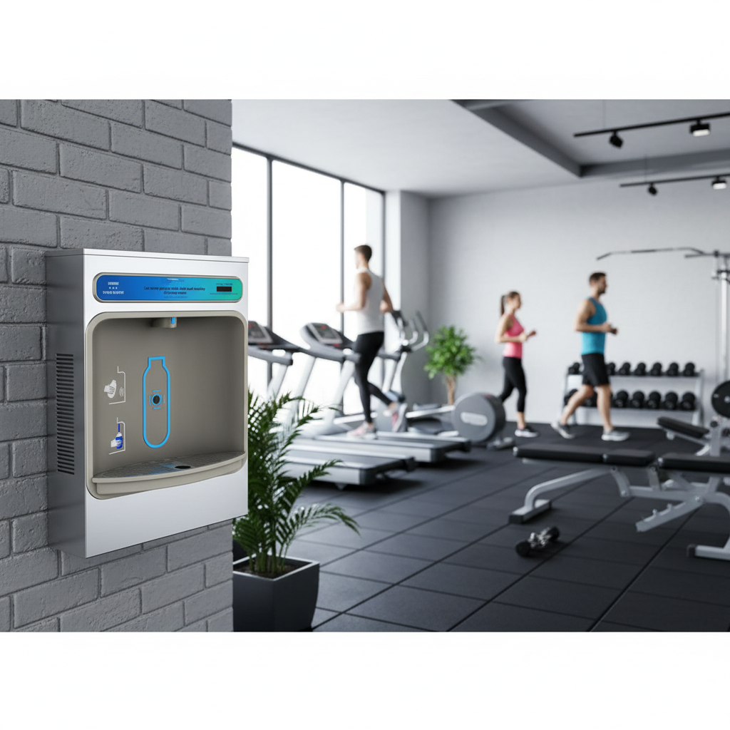 уличный настенный спортивный фонтан для питья