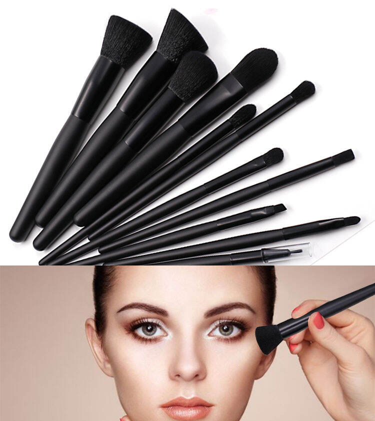 Black Makeup Brush with Dense Bristles for Precise Makeup RTS-001 details