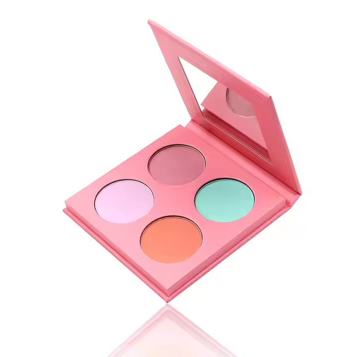 4-Color Waterproof Matte Eyeshadow Pigment Makeup Palette - Powder Form