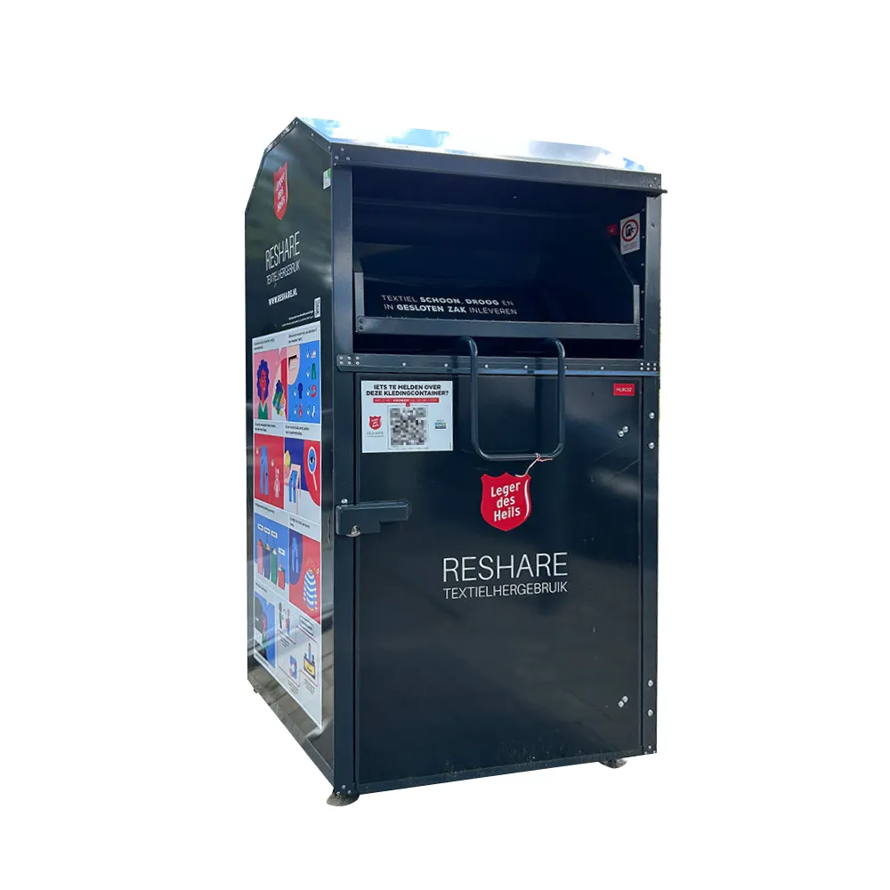 Clothes Drop Boxes Used in Retail & Charity Collection Networks