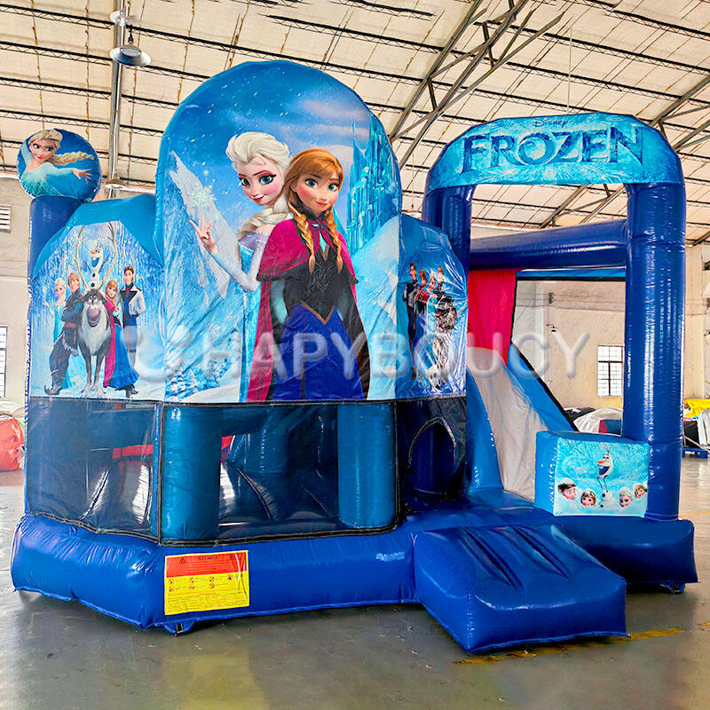 Factory Moonwalk Elsa Frozen Inflatable Bouncing Castles Princess Bounce House Party Rent Inflatable Bouncer with Slide Combo