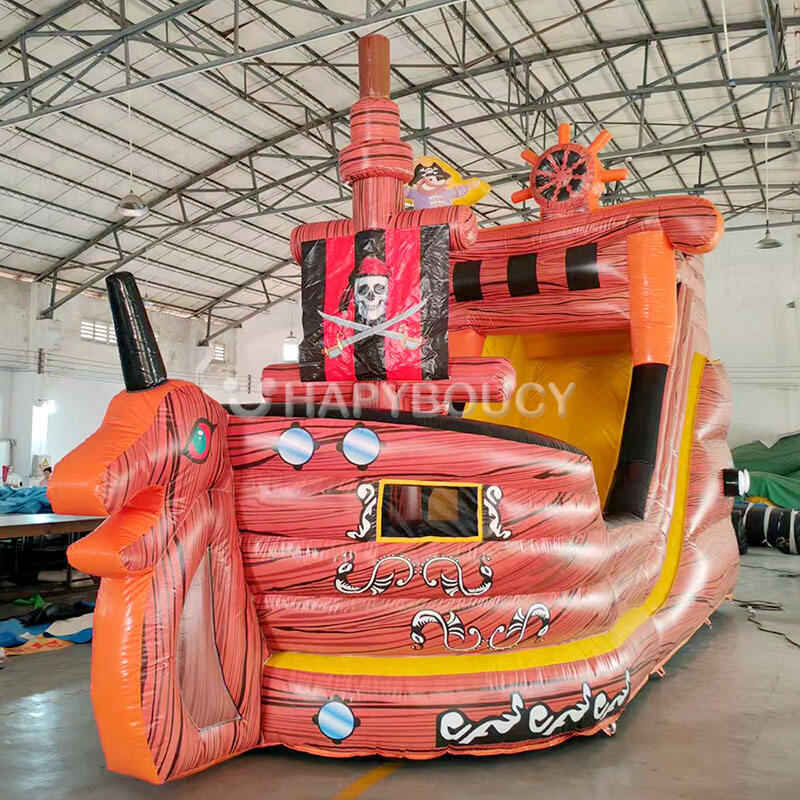 Inflatable Pirate Ship Bounce House Commercial Pirate Galleon Boat Bouncy Castle Combo Inflatable Slide