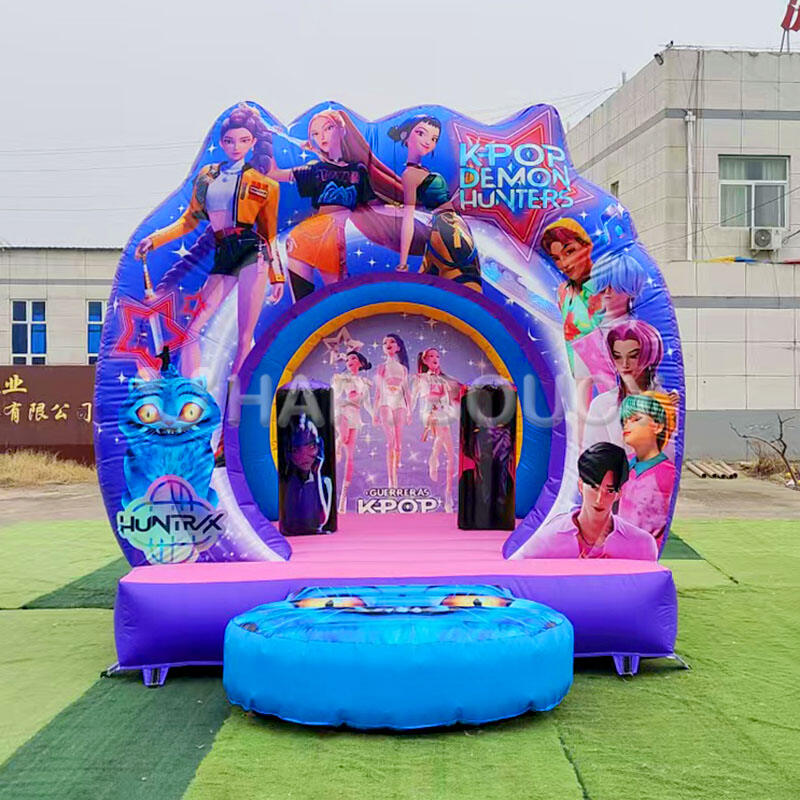 Factory K-POP Demon Hunters Theme Commercial Inflatable Bouncy Castle Kids Outdoor Bounce House for Sale