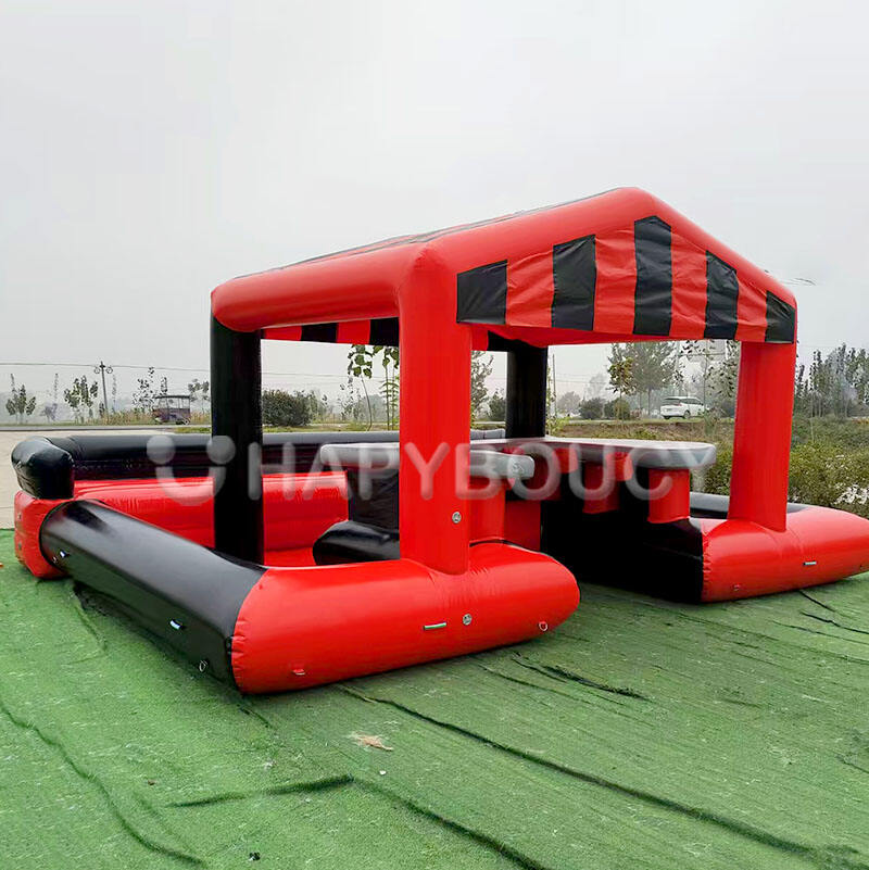 Red and Black Tiki Bar Leisure Summer Backyard Party Inflatable Bar Swimming Pool with Sofa
