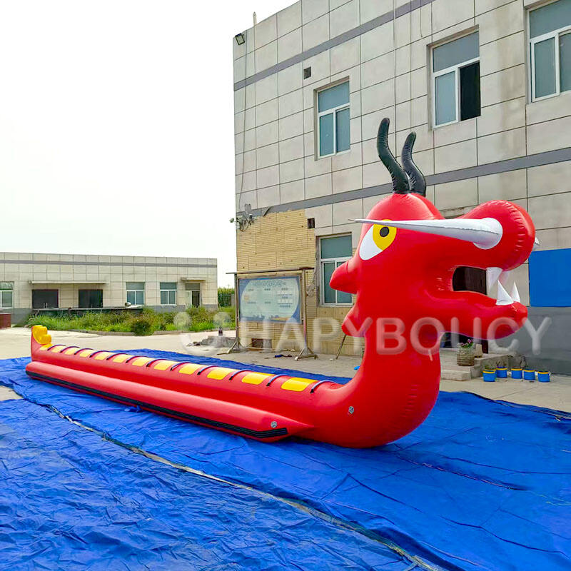 Amusement Equipment Towable Boat Outdoor Inflatable Floating Dragon Inflatable Banana Boat