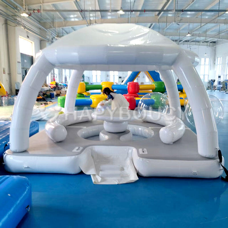 Water bar Inflatable Island Commercial Platform Bar Floating Dock Play ...