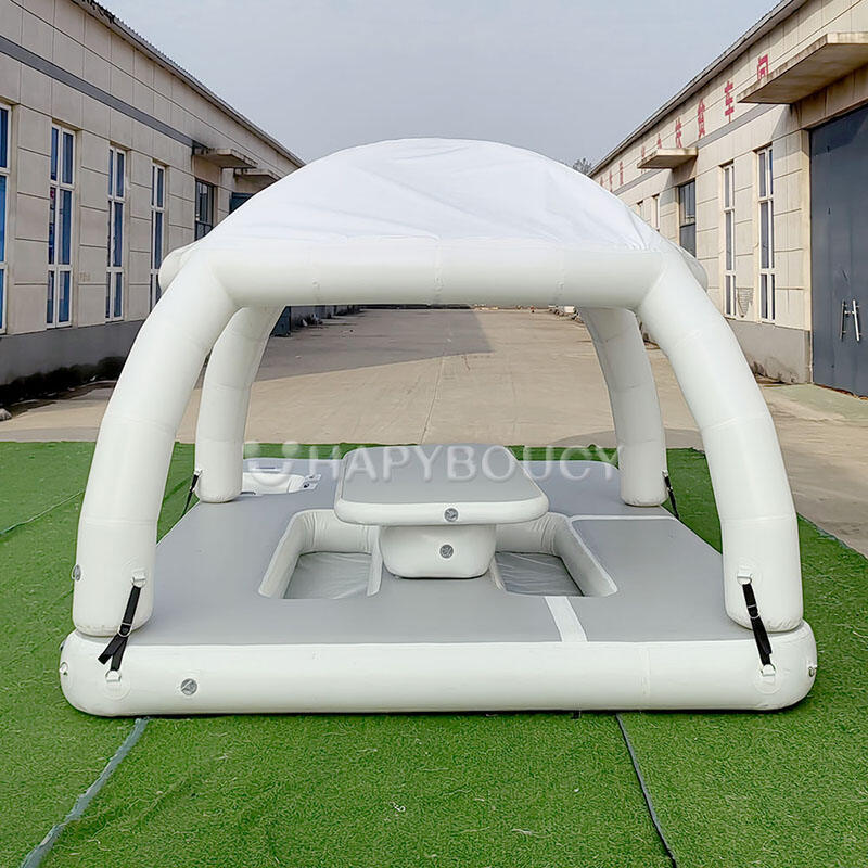 Custom Design Party Inflatable Island Raft Platform Bar Floating Dock ...