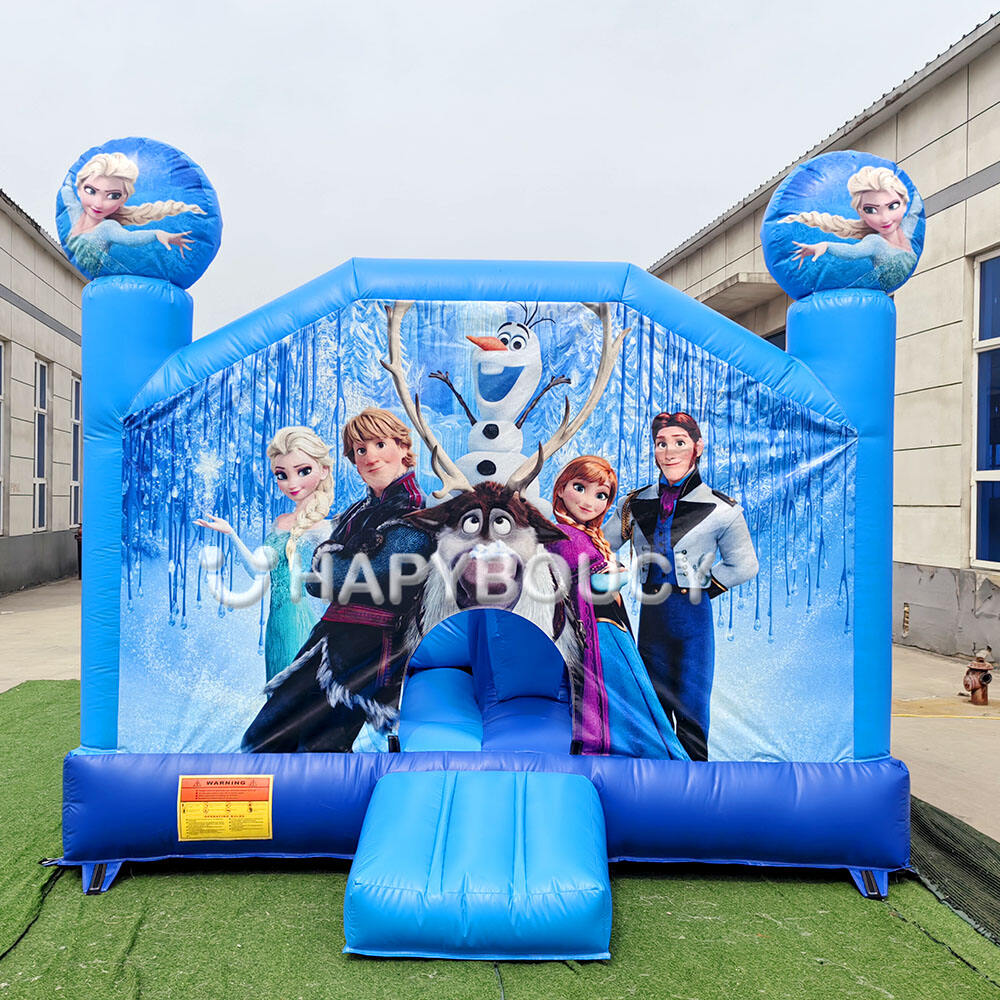 Elsa Inflatable Bounce House with Slide Kids Moonwalk Inflatable Bouncer Frozen Bouncy Castle