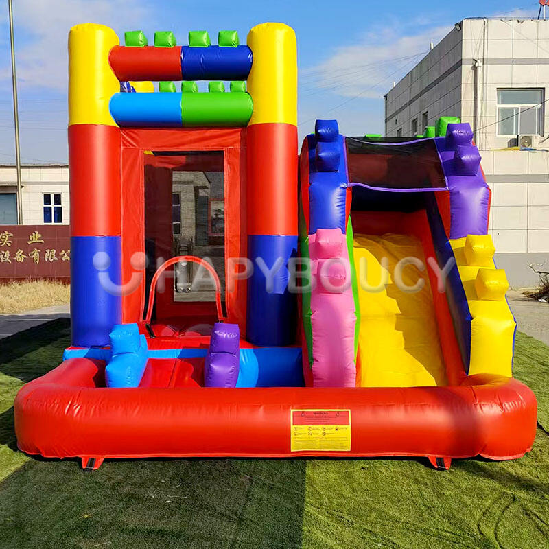Доставчик на надуваеми блокове, мокър и сух скоков замък, детска площадка на открито, строителни блокове, комбинирана парти палатка с пързалка