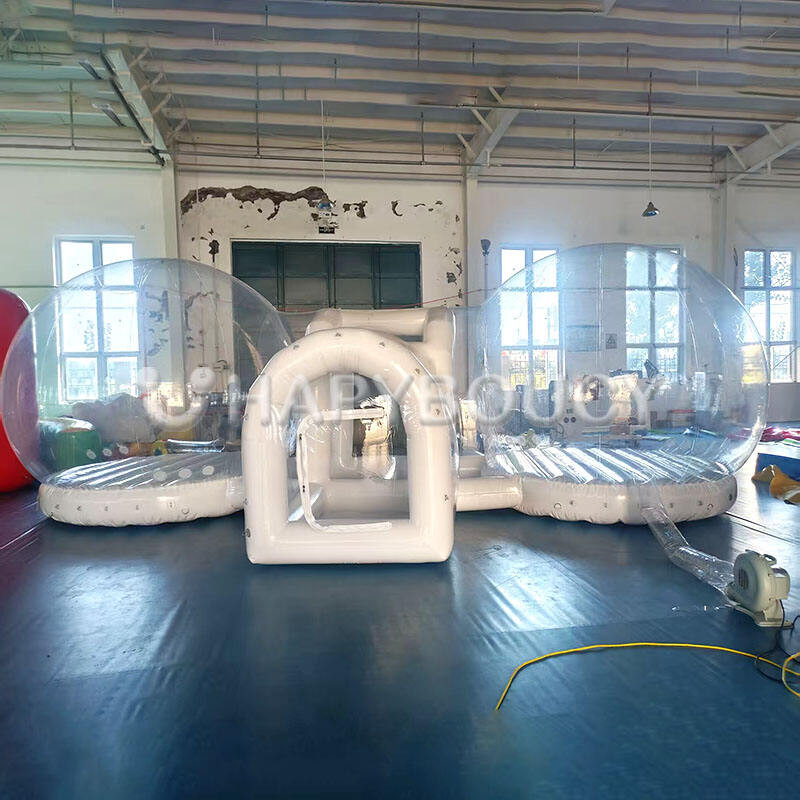Manufacturer Party Event Transparent Two Bubble Balloon Tent White Inflatable Dome Double Bubble House