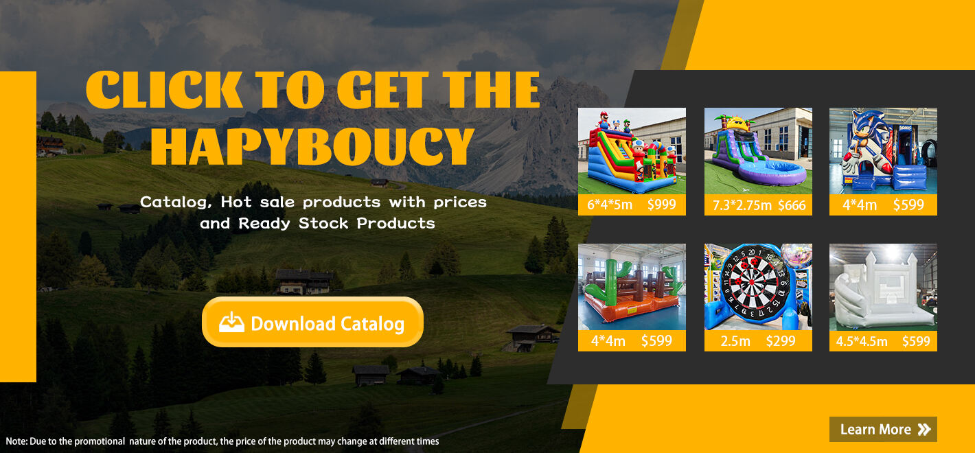 light color rainbow inflatable bounce house with slide and ball pit for children-1