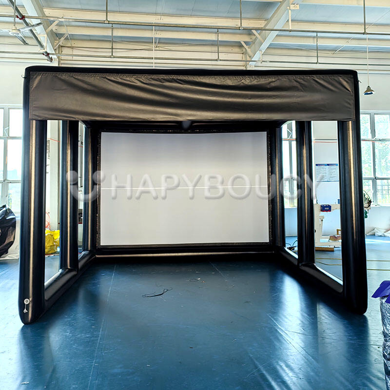 Air sealed Portable PVC Inflatable Golf Practice Training Driving Range Simulator Enclosure Inflatable Golf Tent