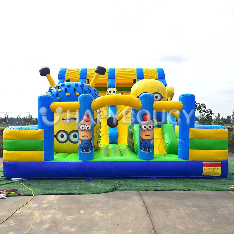 Minions Slide Big Bouncy Castles Manufacturer Bounce House Factory Minions Inflatable Theme Park Inflatable Amusement Park
