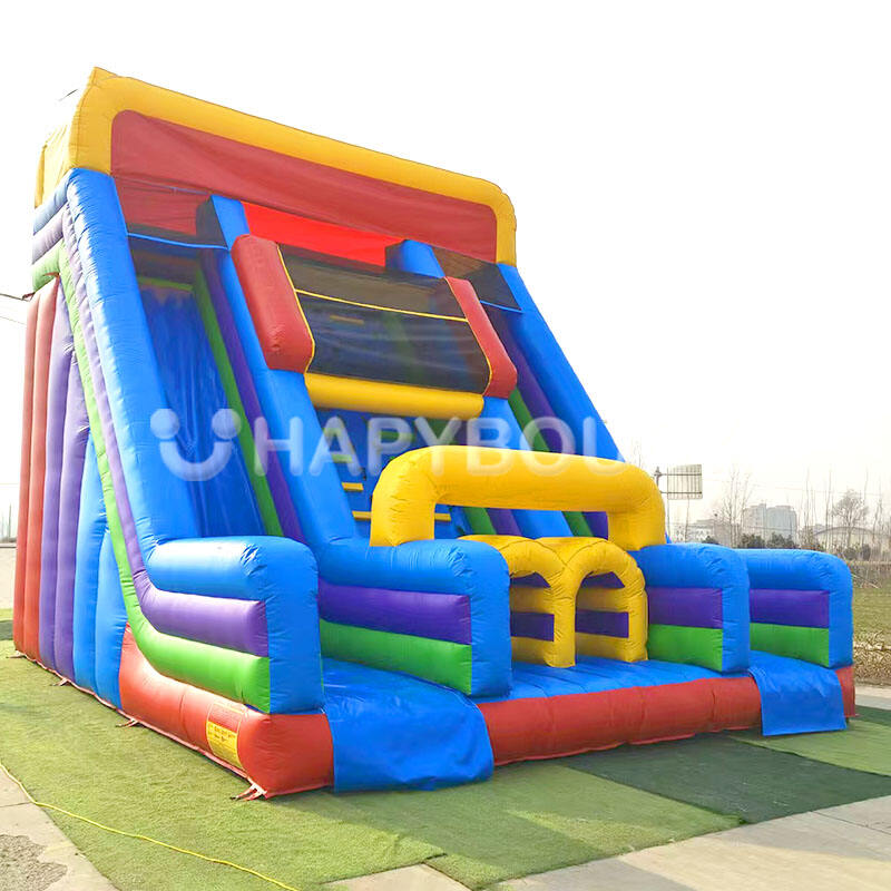 Suppiler Rock Climb Giant Dry Water Slide Inflatable Obstacle Course Vertical Rush Slide Factory Bounce House