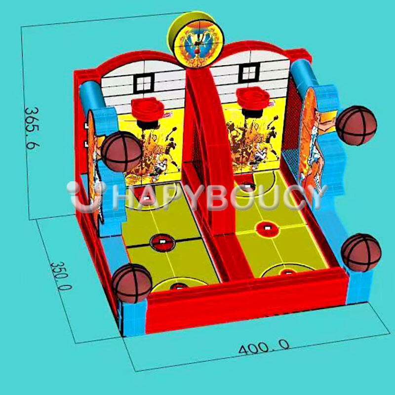Juego inflable de canasta de baloncesto para carnaval de fábrica, juego ...