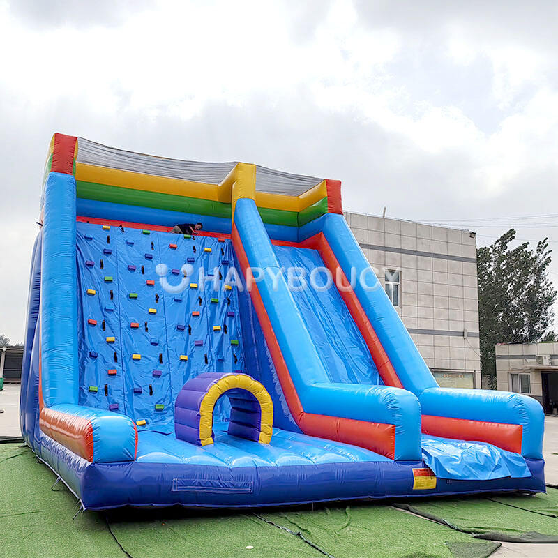 Commercial Outdoor Sport Game Inflatable Climb Slide Large Rock Climbing Wall Race Bounce House for Adult Kids