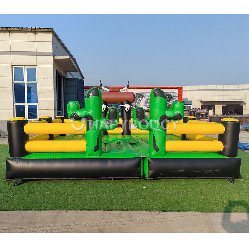 PVC Larg me ufillim Rodeo Bull Bounce Mat Mechanical Bull Sport Game