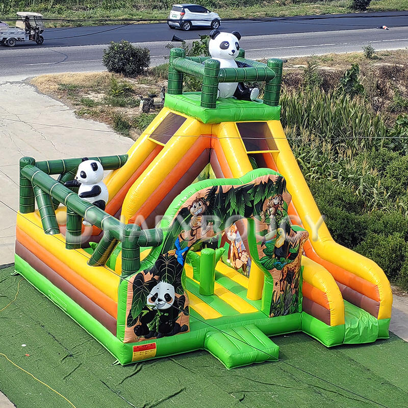 Panda Amusement Park Bouncy Castles Kids Inflatable Castle Inflatable Panda Bounce House