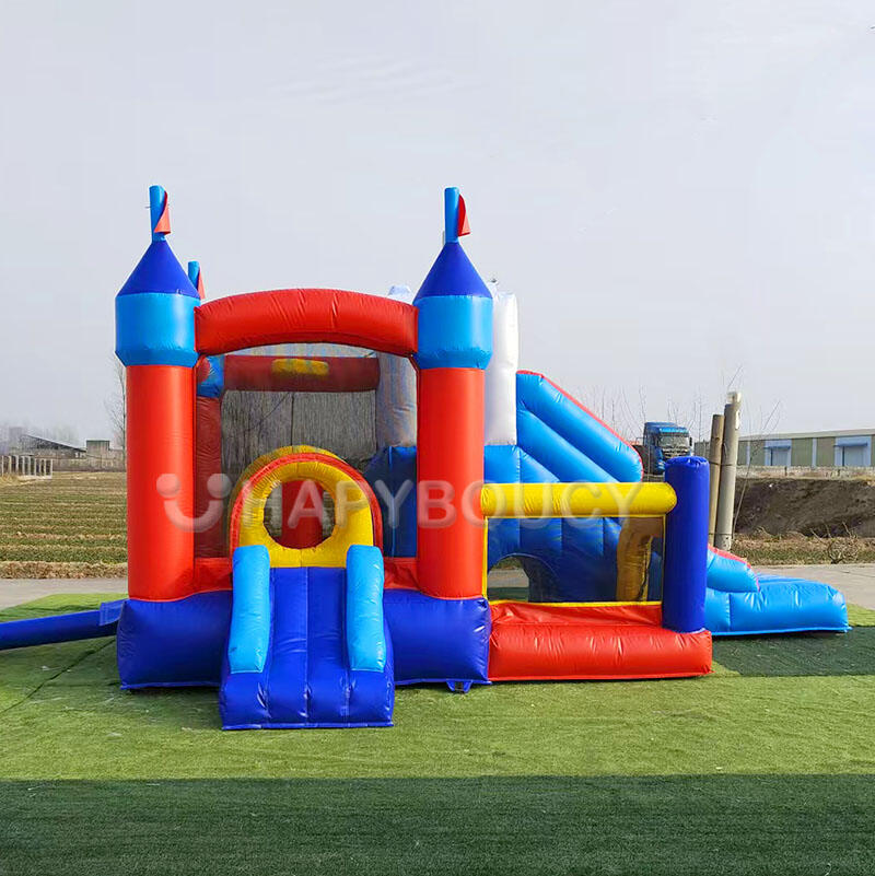 Commercial Pvc Inflatable Bouncy Castle with Slide and Ball Pit Pool ...