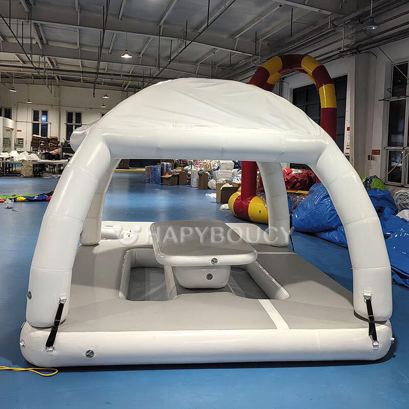 Custom Design Party Inflatable Island Raft Platform Bar Floating Dock ...