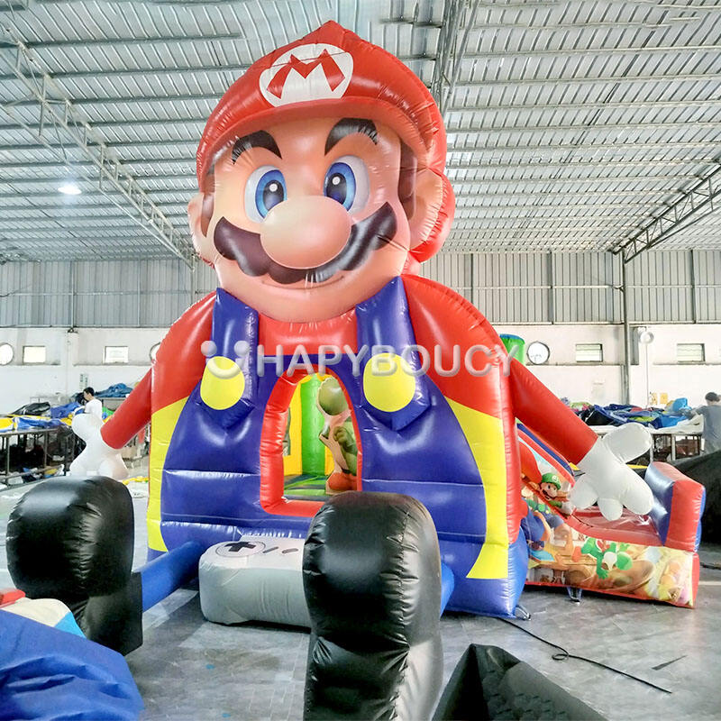 Party Rental Inflatable Super Mario Bounce House Mario Bors Bouncy Castle with Slide for Sale