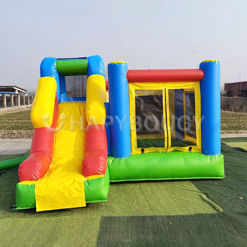 Manufacturer Bounce House Slide Combo Colorful Inflatable Mini Bouncy Castle PVC Jumping Castle Blower Commercial Use